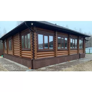 Остекление загородного деревянного дома - фото - 1